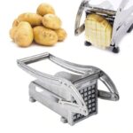 Stainless Steel French Fry Cutter Potato Vegetable Slicer Chopper 2 Blades - Image 2