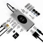13 in 1 usb c hub 3.5mm audio/input and output Supports all type-c channel computers basix
