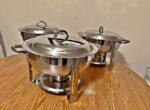 2-Pack Chafing Dish Buffet Set with 5qt Food Pans - Image 2