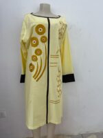 Plain Cotton Embroidery Mini Gown