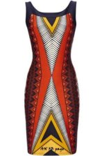 Plain And Patterned Wooden African Dress - Image 4