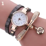 Ladies Leather Watch And Bracelet - Image 4